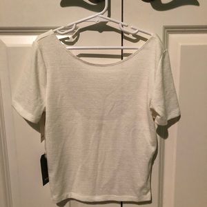 Wilfred Free Crop Top Crew Neck with Low Back